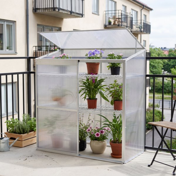 Veksthus for balkong | Kanalplast | Aluminiumsram