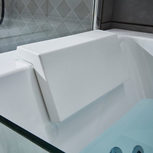 Boblebadekar med glassfront 170x80 cm | Ergonomisk nakkest�tte | BK-019