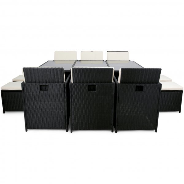 Spisegruppe utemøbler | 10 sitteplasser | Kunstrotting Spisegruppe utemøbler | 10 sitteplasser | Kunstrotting