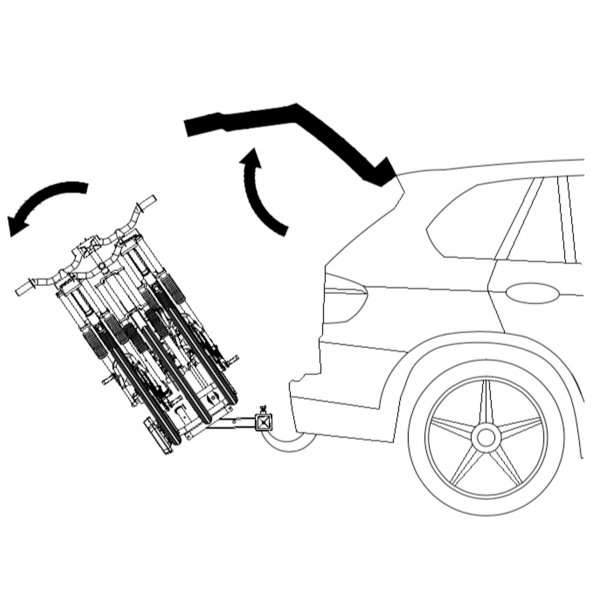Bil sykkelholder med lys | For 4 sykler Bil sykkelholder med lys | For 4 sykler