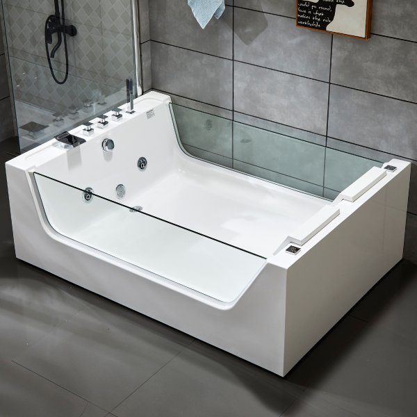 Stort boblebad for to 170x120cm | Med glass og varmer | BK-007V