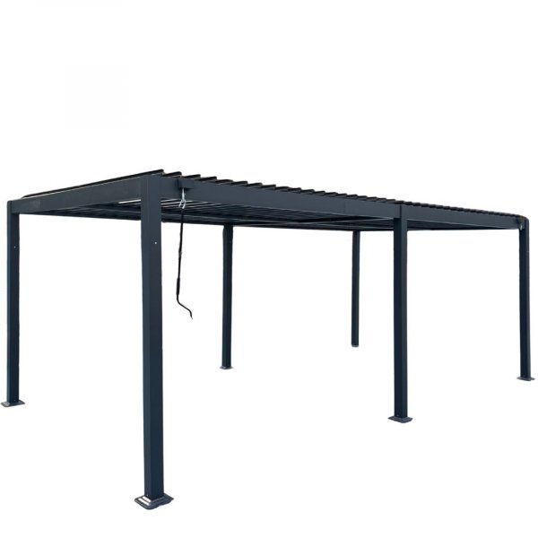 Pergola i aluminium 6x3 m | Justerbart lamelltak, gr�, uteplass og hage