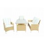 Loungesett med bord i beige | 2 stoler | 2-seters sofa | Gillinge
