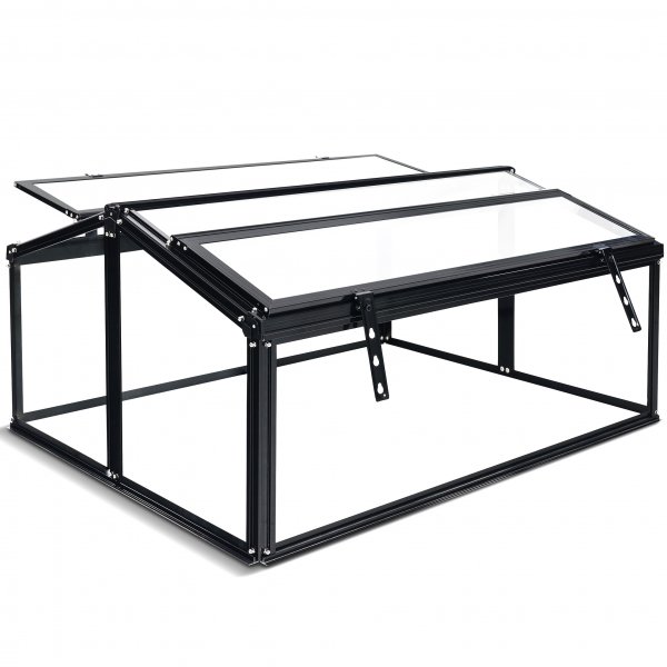 Minidrivhus | To dører | 4mm sikkerhetsglass | Svart Minidrivhus | To dører | 4mm sikkerhetsglass | Svart