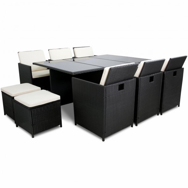 Spisegruppe utemøbler | 10 sitteplasser | Kunstrotting Spisegruppe utemøbler | 10 sitteplasser | Kunstrotting