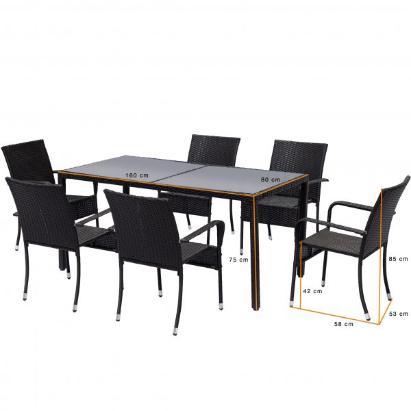 Utendørs spisegruppe | 6 stoler Utendørs spisegruppe | 6 stoler