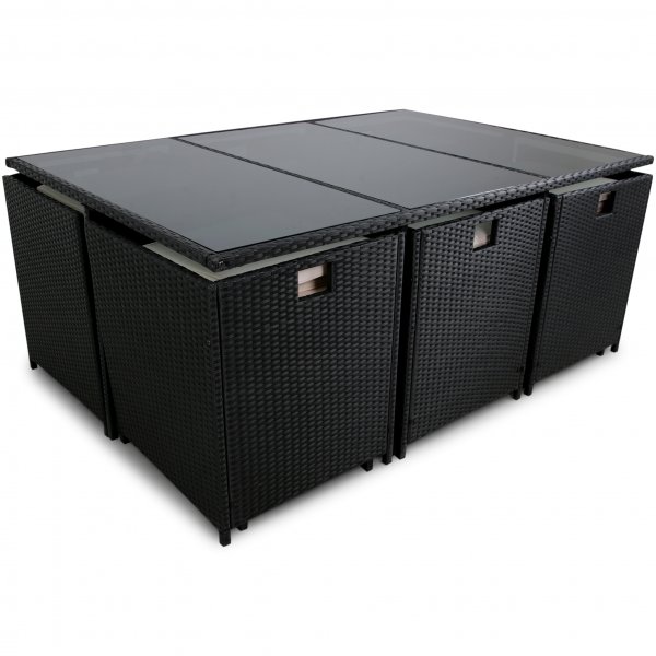 Spisegruppe utemøbler | 10 sitteplasser | Kunstrotting Spisegruppe utemøbler | 10 sitteplasser | Kunstrotting