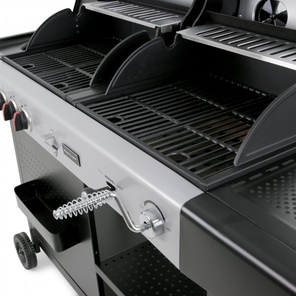 Gassgrill og kullgrill kombinert Gassgrill og kullgrill kombinert