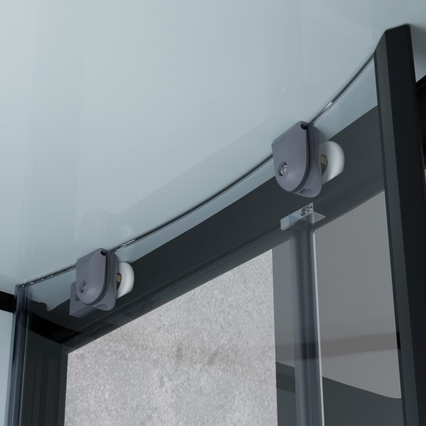 Komplett dusjkabinett - Flere spraymoduser - Regndusj - Sort profil Komplett dusjkabinett - Flere spraymoduser - Regndusj - Sort profil