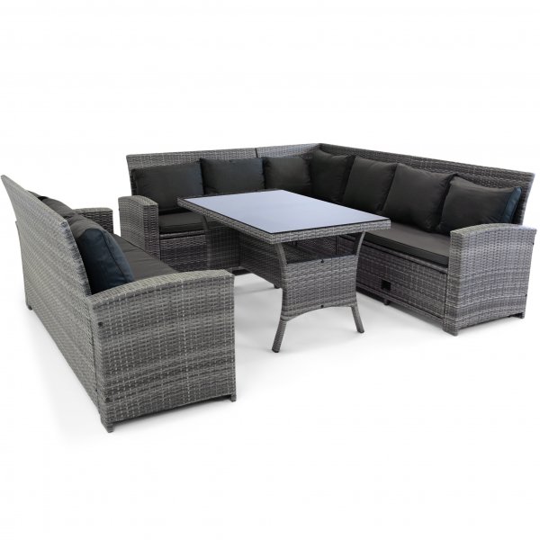 Sofagruppe utembler | Innebygd oppbevaring | Gr kunstrotting | Sanns