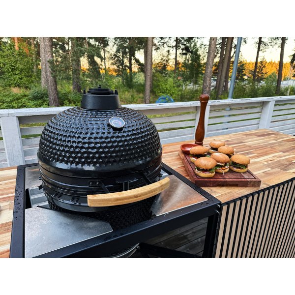 Kamado-grill | Keramisk grill BBQ | �45 cm | Svart