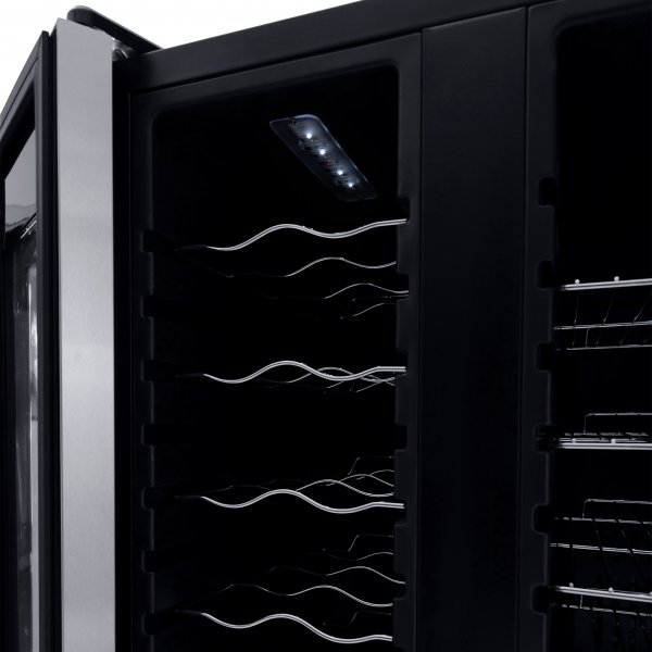 Kombinert vin og øl kjøleskap | 24 flasker/66 bokser | Stillegående løping Kombinert vin og øl kjøleskap | 24 flasker/66 bokser | Stillegående løping