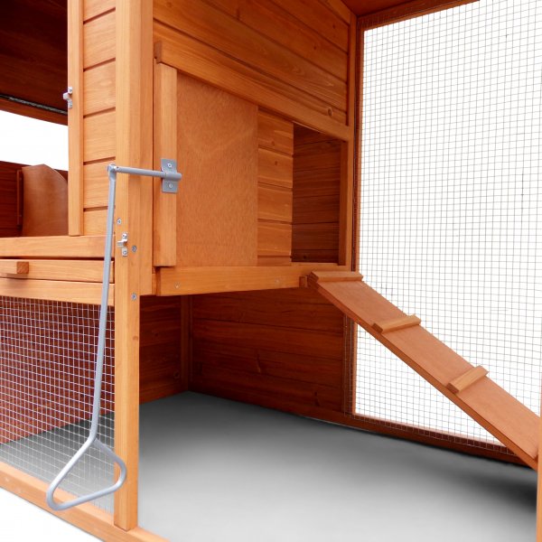 Hønsehus med hønsegård | Lett å rengjøre | Ferdig byggesett | 2x0,7x1m Hønsehus med hønsegård | Lett å rengjøre | Ferdig byggesett | 2x0,7x1m