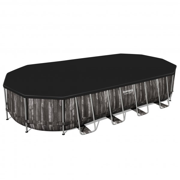 Ovanmarksbasseng Bestway Power Steel Oval - 7,32 x 3,66 m (5611T) Ovanmarksbasseng Bestway Power Steel Oval - 7,32 x 3,66 m (5611T)