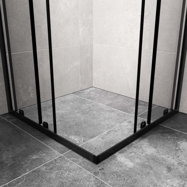 Dusjhjørne med skyvedører | 6mm sikkerhetsglass | Moderne design Dusjhjørne med skyvedører | 6mm sikkerhetsglass | Moderne design