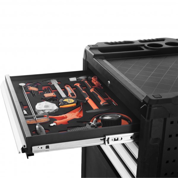 Mont�rsvogn med fire skuffer og underskap