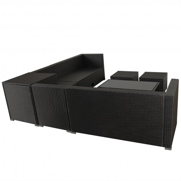 Loungegruppe| Lyfco Djursvik | Innebygd oppbevaring | Grå kunstrotting Loungegruppe| Lyfco Djursvik | Innebygd oppbevaring | Grå kunstrotting