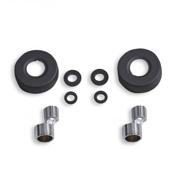 Takdusjsett med termostat svart | �30 cm takdusj, h�nddusj, CC 150/160 mm