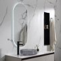 Ovalt LED-speil 110x45cm | Antidugg funksjon | Olivia