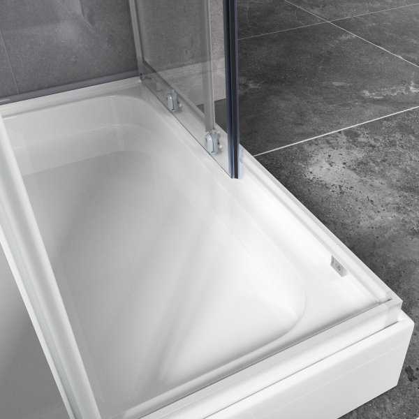 Komplett dusjkabinett med aluminiumsprofiler