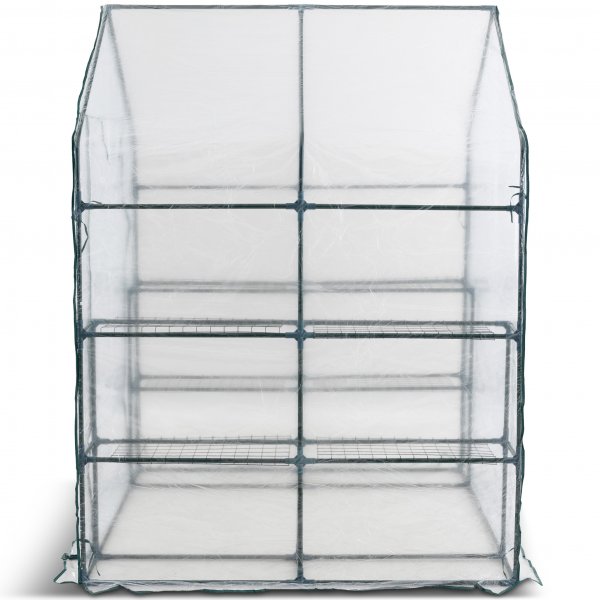 Drivhus i plast 2m² | Stålramme med PVC-belegg Drivhus i plast 2m² | Stålramme med PVC-belegg