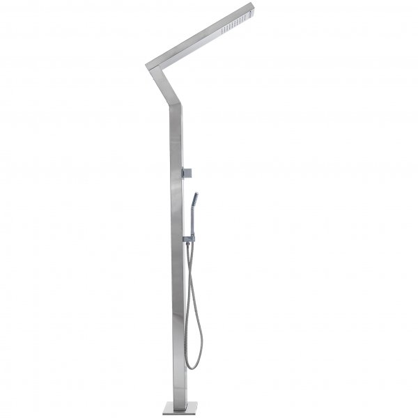 Utedusj med takdusj, regndusj og hnddusj | Brstet rustfritt stl