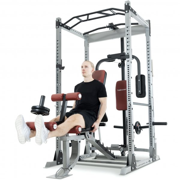 Vektstangstativ med treningsbenk