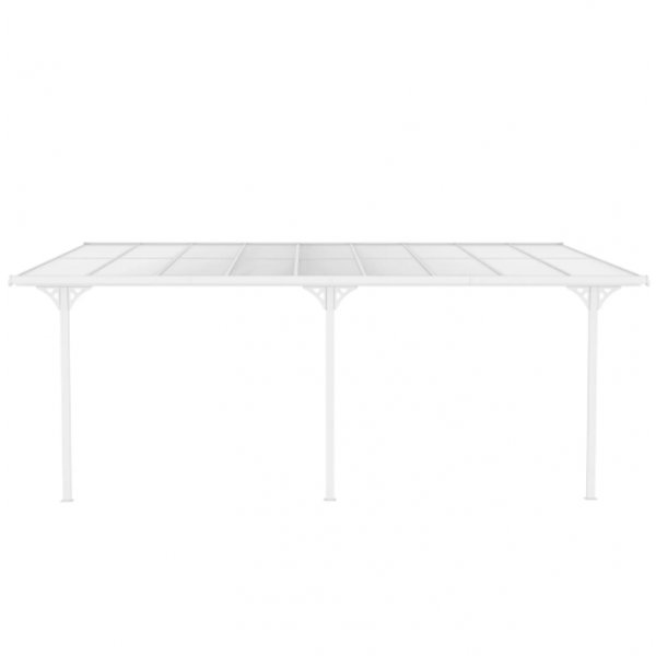 Balkongtak 5,66x2,54 | Kanalplast / Aluminium| Robust design | Hvit