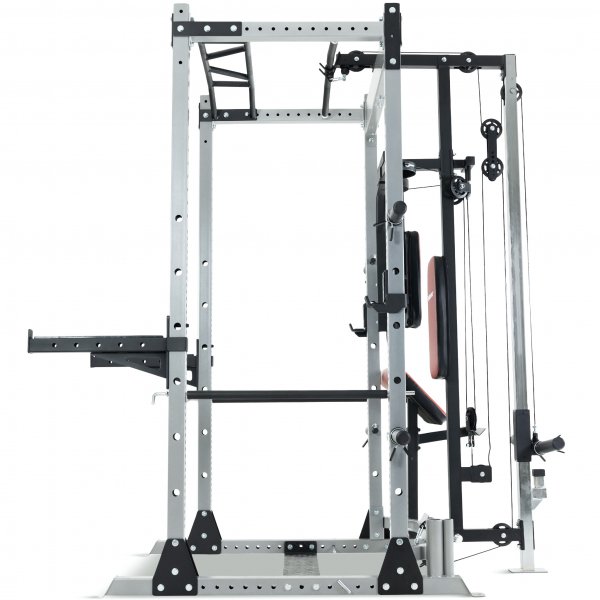 Vektstangstativ med treningsbenk