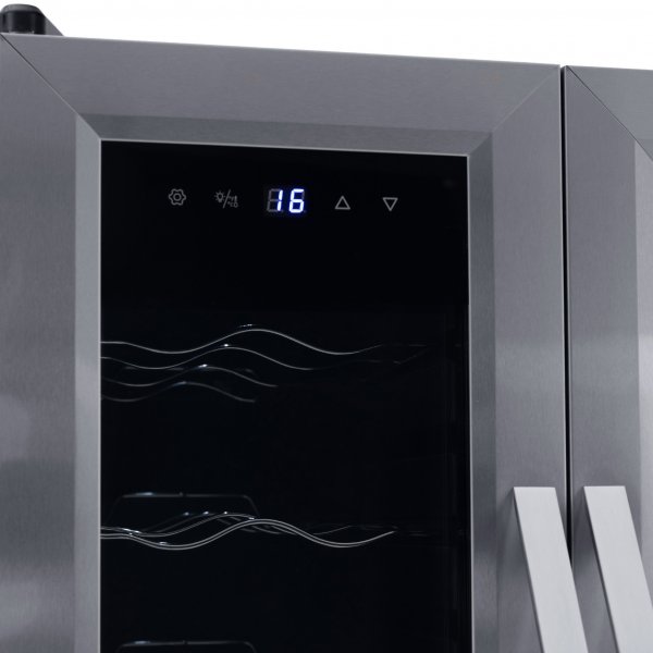 Kombinert vin og øl kjøleskap | 24 flasker/66 bokser | Stillegående løping Kombinert vin og øl kjøleskap | 24 flasker/66 bokser | Stillegående løping