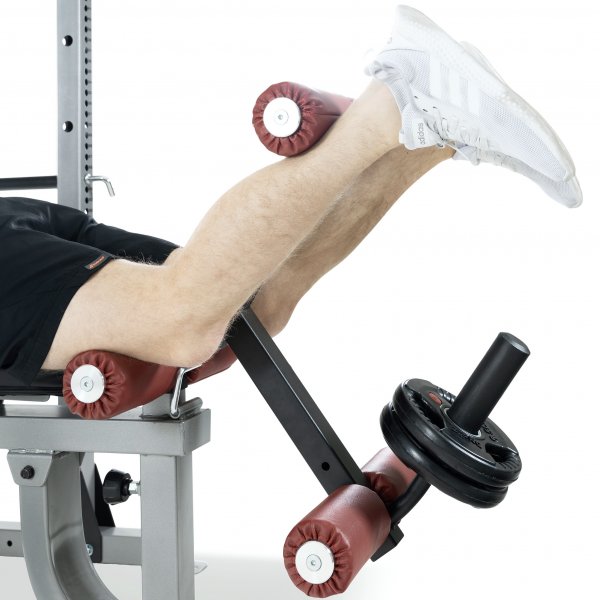 Vektstangstativ med treningsbenk