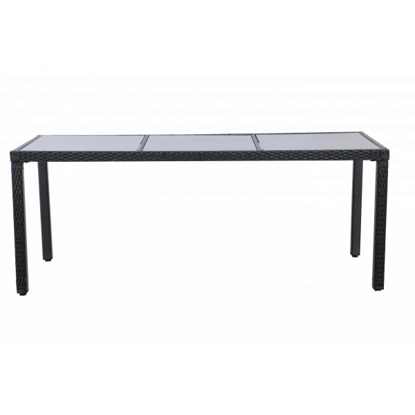 Hagem�belgruppe 8 stoler | Svart bord med glassplate | Lysekil