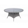 Rundt utebord med herdet glass | �150 cm | Tyl�sand gr�