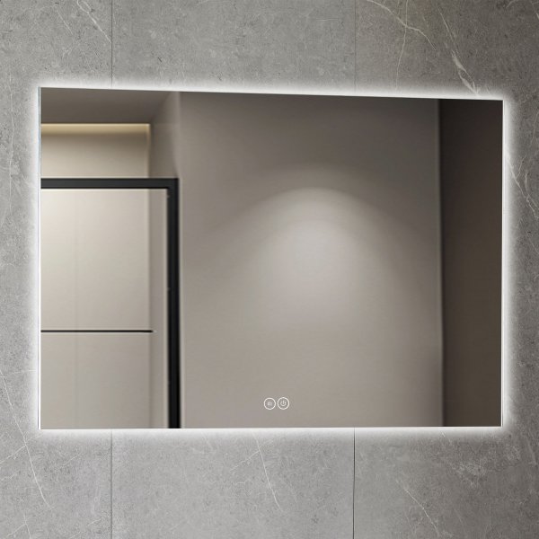 Baderomsspeil | LED-belysning | Antidugg og berøringskontroll | Rektangulær Baderomsspeil | LED-belysning | Antidugg og berøringskontroll | Rektangulær