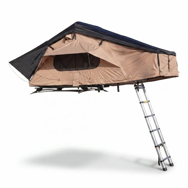 Taktelt softshell 240x160 cm | 10000 mm vanntett, madrass og stige inkludert, Trekkrunner