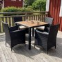 Liten spisegruppe hagem�bler i kunstrotting med 4 stoler