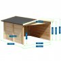 Garasje til robotgressklipper 87 x 80 cm | Beskytter mot regn og sol