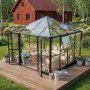 Paviljong 8,1 m� | Kvadratisk premium drivhus | 4 mm sikkerhetsglass