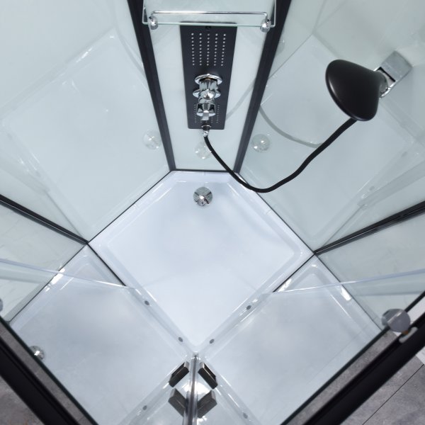 Moderne dusjkabinett med flere spraymoduser | Svart Moderne dusjkabinett med flere spraymoduser | Svart