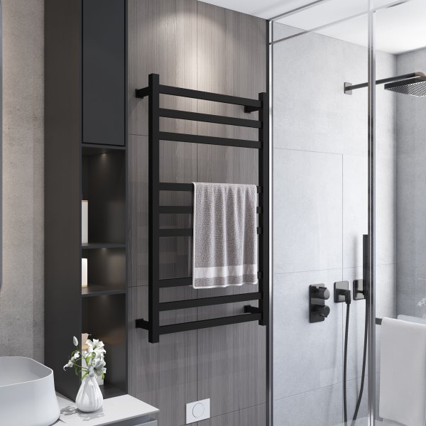 Elektrisk håndklestang 60x102,5x12cm | SC05 | Svart Elektrisk håndklestang 60x102,5x12cm | SC05 | Svart