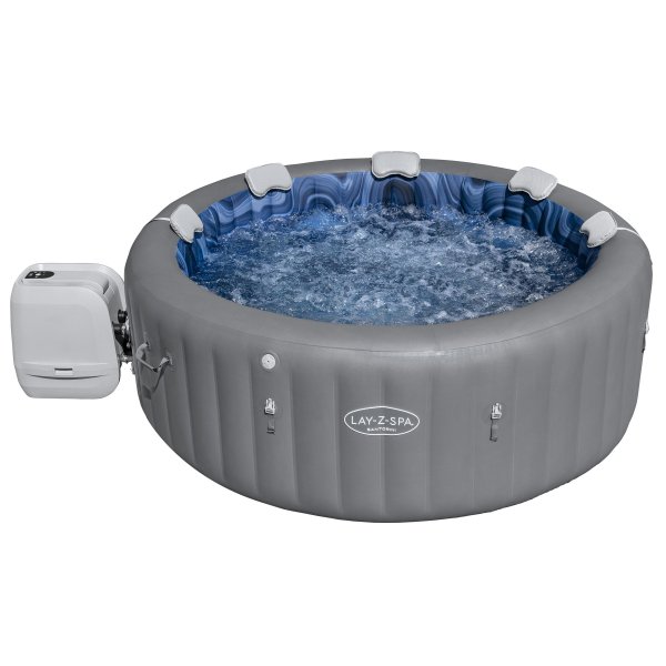 Oppbl�sbart spabad 7 personer | 216 � 80 cm | Lay-Z-Spa Santorini Smart HydroJet Pro | Bestway 6001T