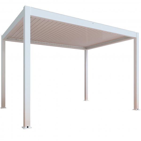 Hvit Premium Pergola | Motordrevet lamelltak Hvit Premium Pergola | Motordrevet lamelltak