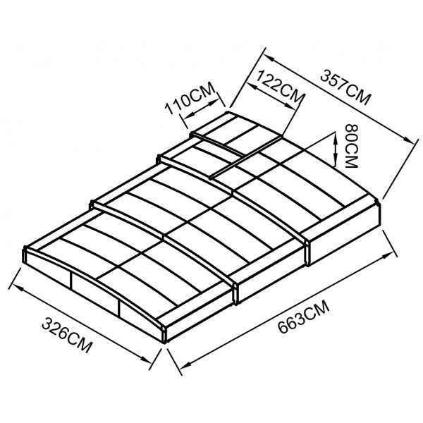 Pooltak 6x3m | ECO Smart Serien | UV-beskyttelse