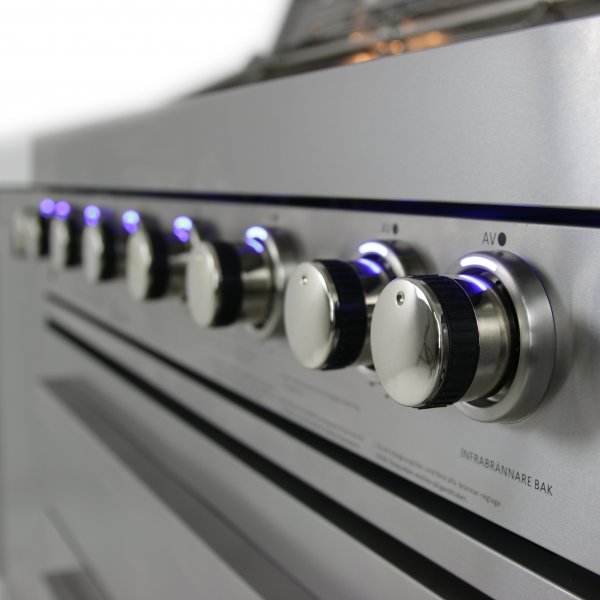 Stor rustfri gassgrill Austin