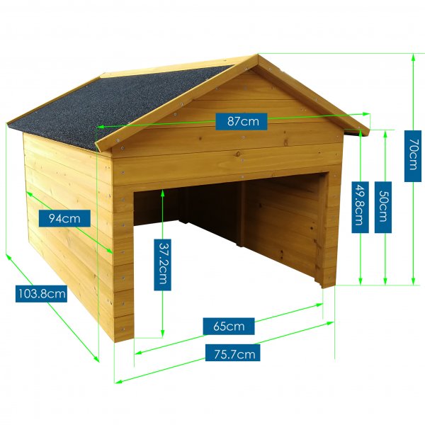 Hus/garasje for robotgressklipper - 104x86 cm Hus/garasje for robotgressklipper - 104x86 cm