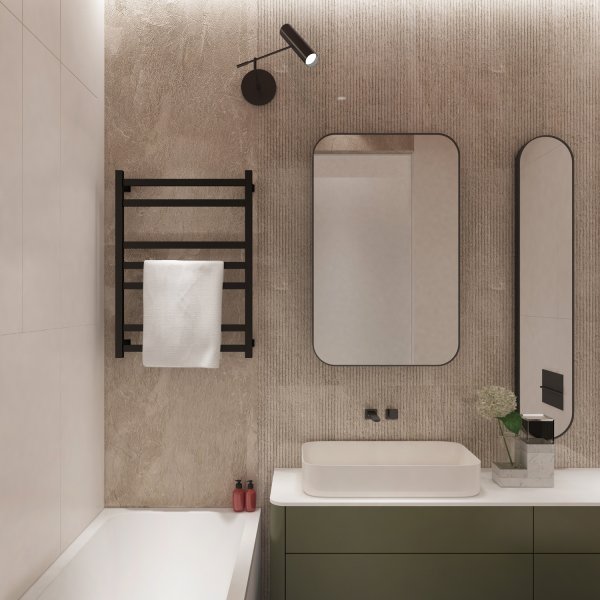 Elektrisk håndklestativ 60x82,5x12cm | SC06B | Svart Elektrisk håndklestativ 60x82,5x12cm | SC06B | Svart