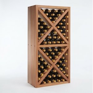 Vinreol for 79 Vinflasker i Naturlig Furu | Moderne Vinoppbevaring for Hjemmet
