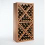 Vinreol for 79 Vinflasker i Naturlig Furu | Moderne Vinoppbevaring for Hjemmet