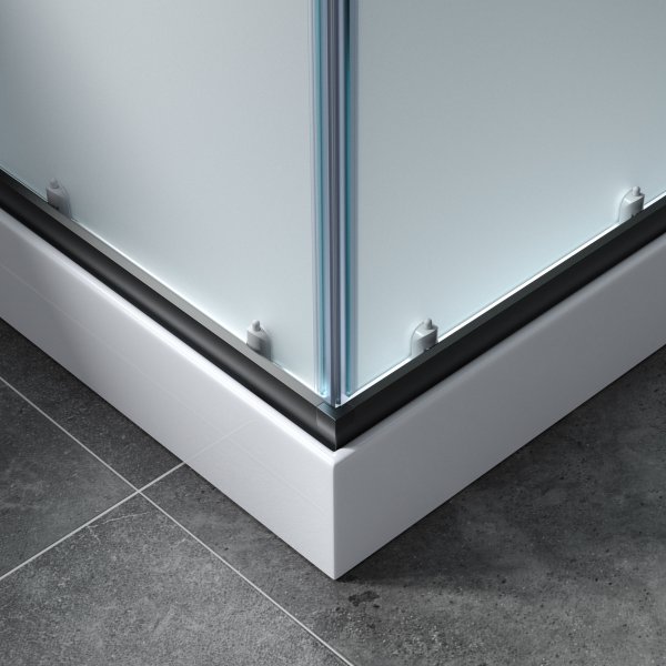 Komplett dusjkabinett med regndusj | Svart Komplett dusjkabinett med regndusj | Svart