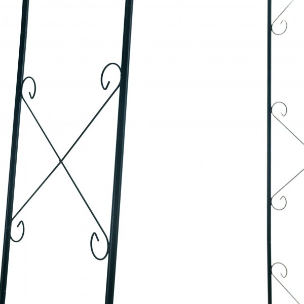 Rosebue med vakker dekor | Pulverlakkert metall | Grønn Rosebue med vakker dekor | Pulverlakkert metall | Grønn